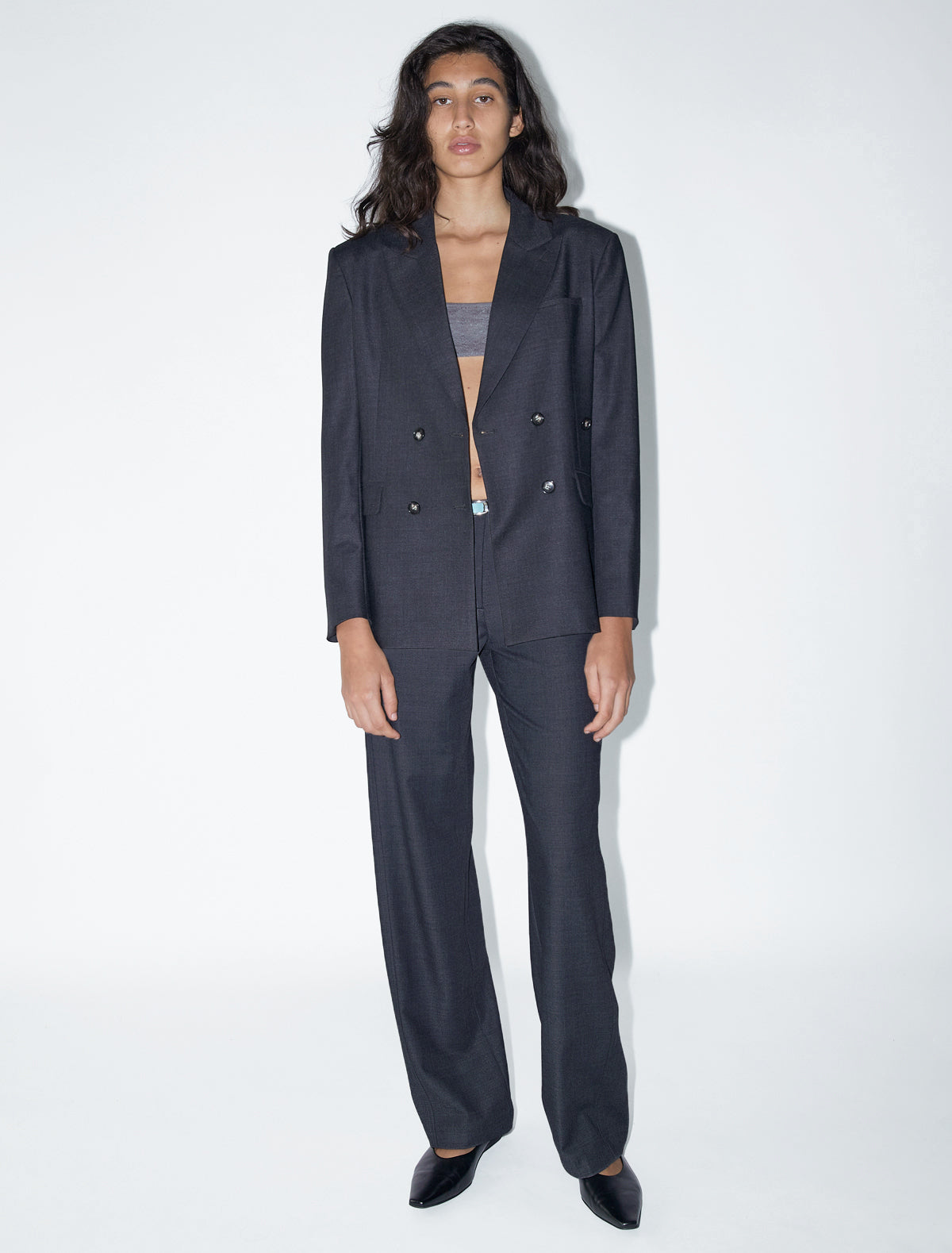 Muir straight suit trousers welt pocket