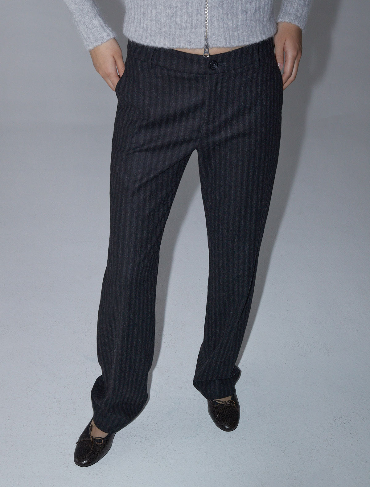 Hina straight leg classic trousers belt loops