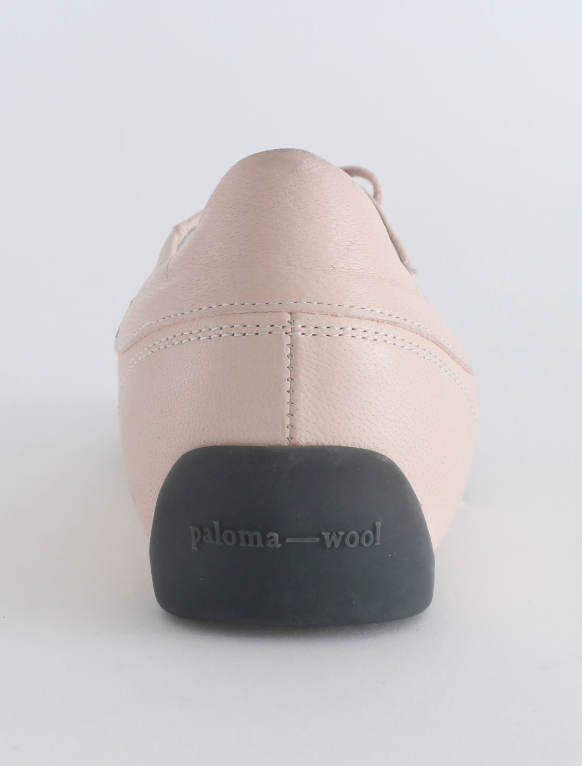 Miles laceup leather sneakers rubber sole pink