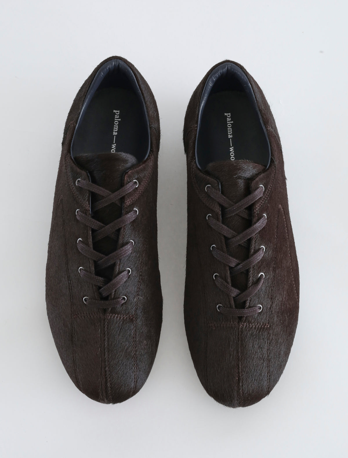 Miles laceup leather sneakers rubber sole brown