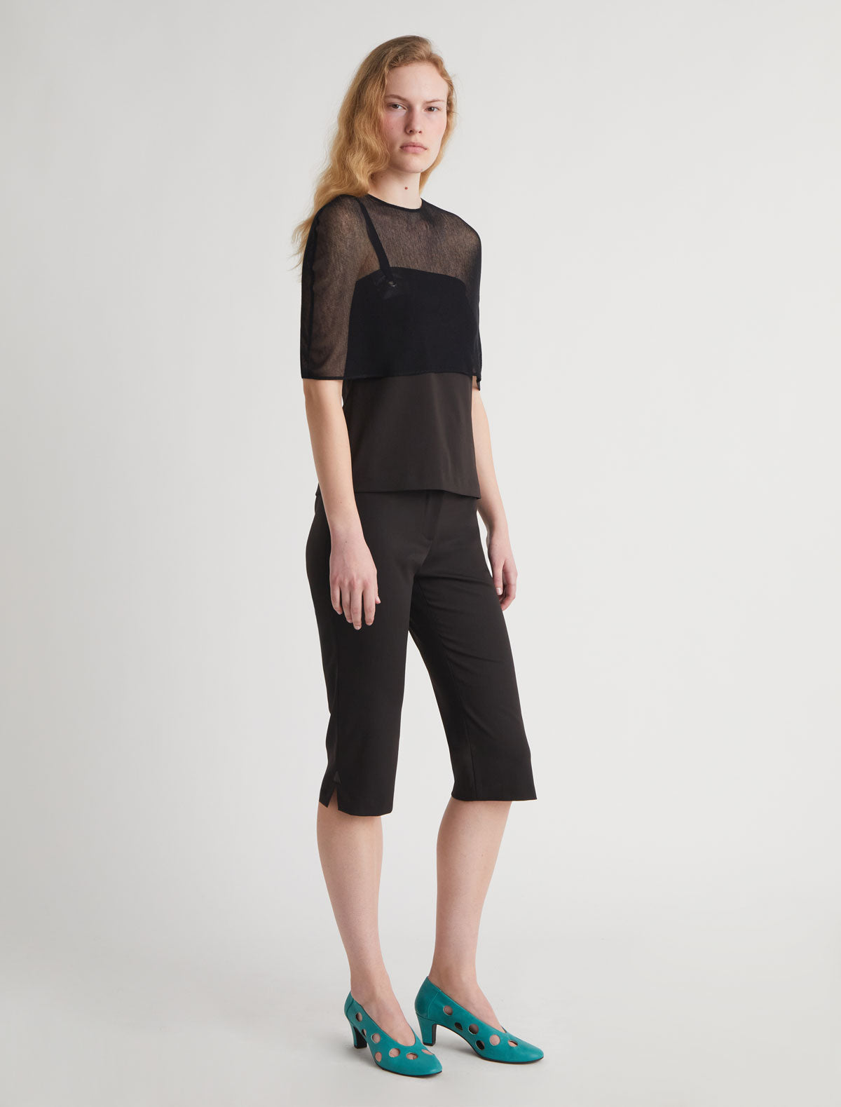 Lali bandeau top leather detail eyelet