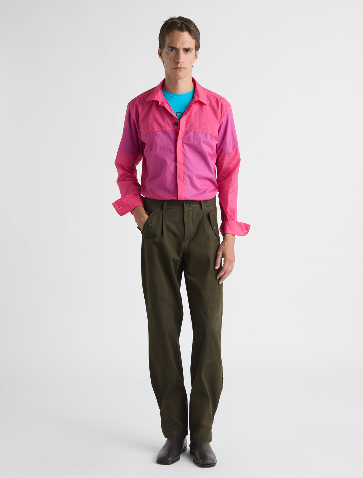 Meltuit b nylon shirt fuchsia