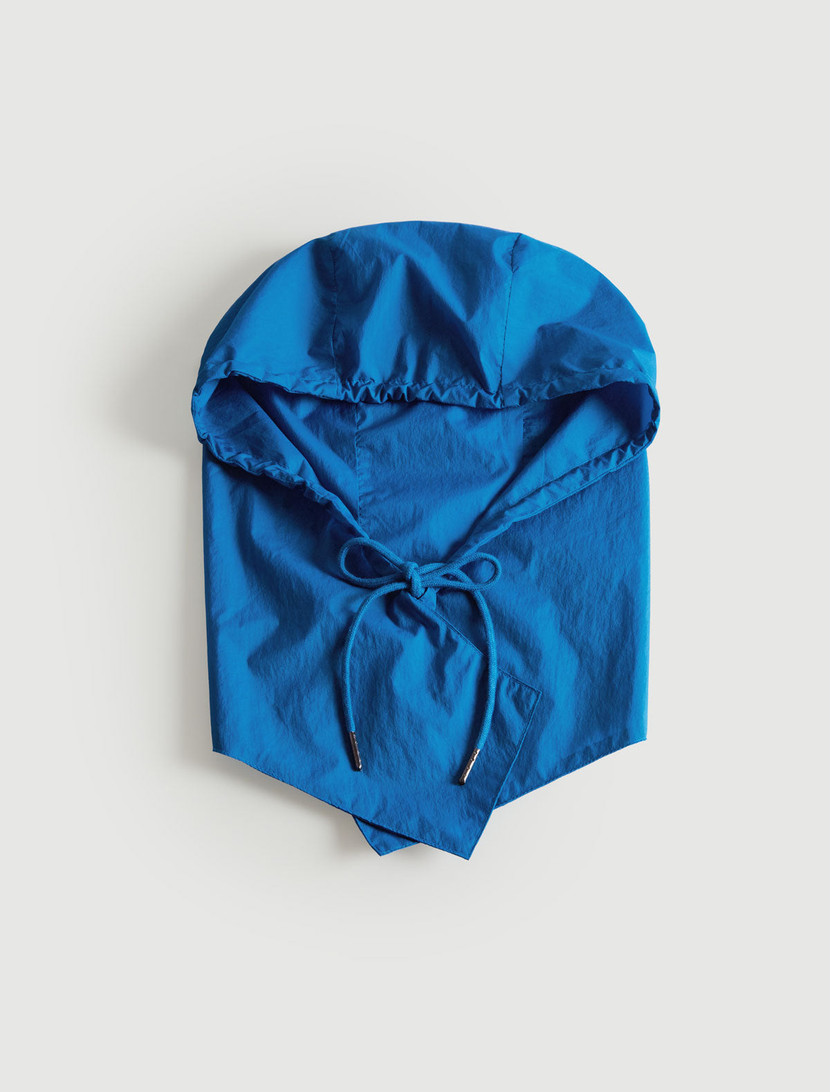 Eura nylon hood adjustable drawstring blue