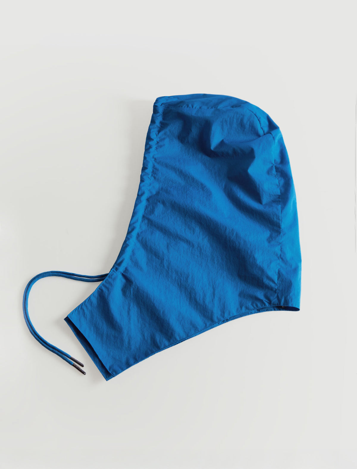 Eura nylon hood adjustable drawstring blue