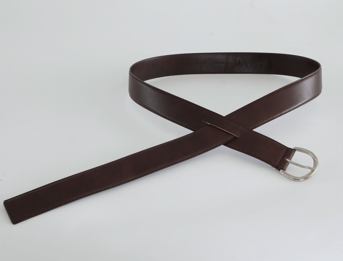 Emilie belt hidden snaps brown
