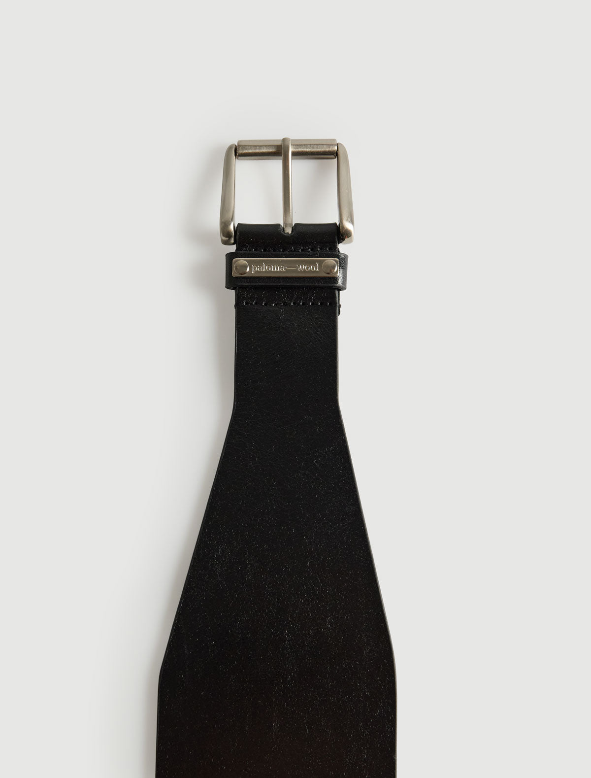 Alma waist belt custom metal plaque black
