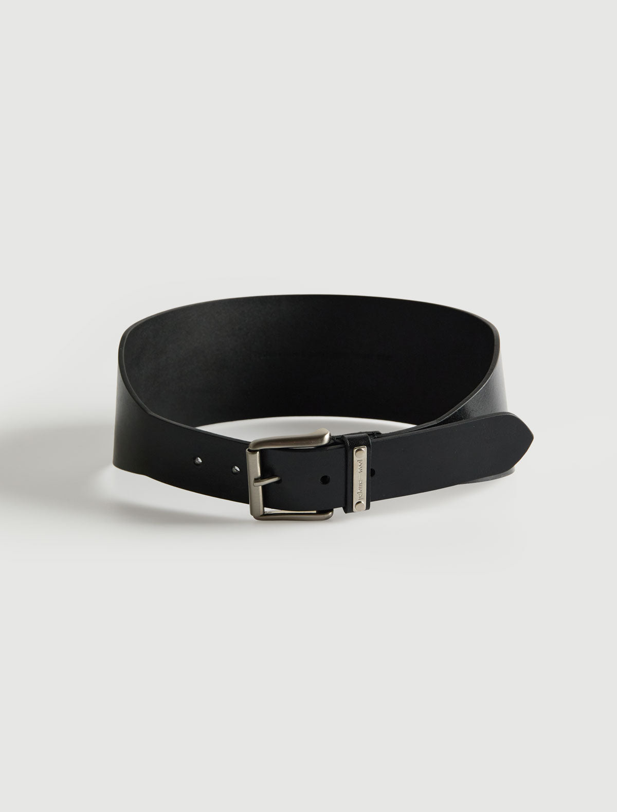 Alma waist belt custom metal plaque black