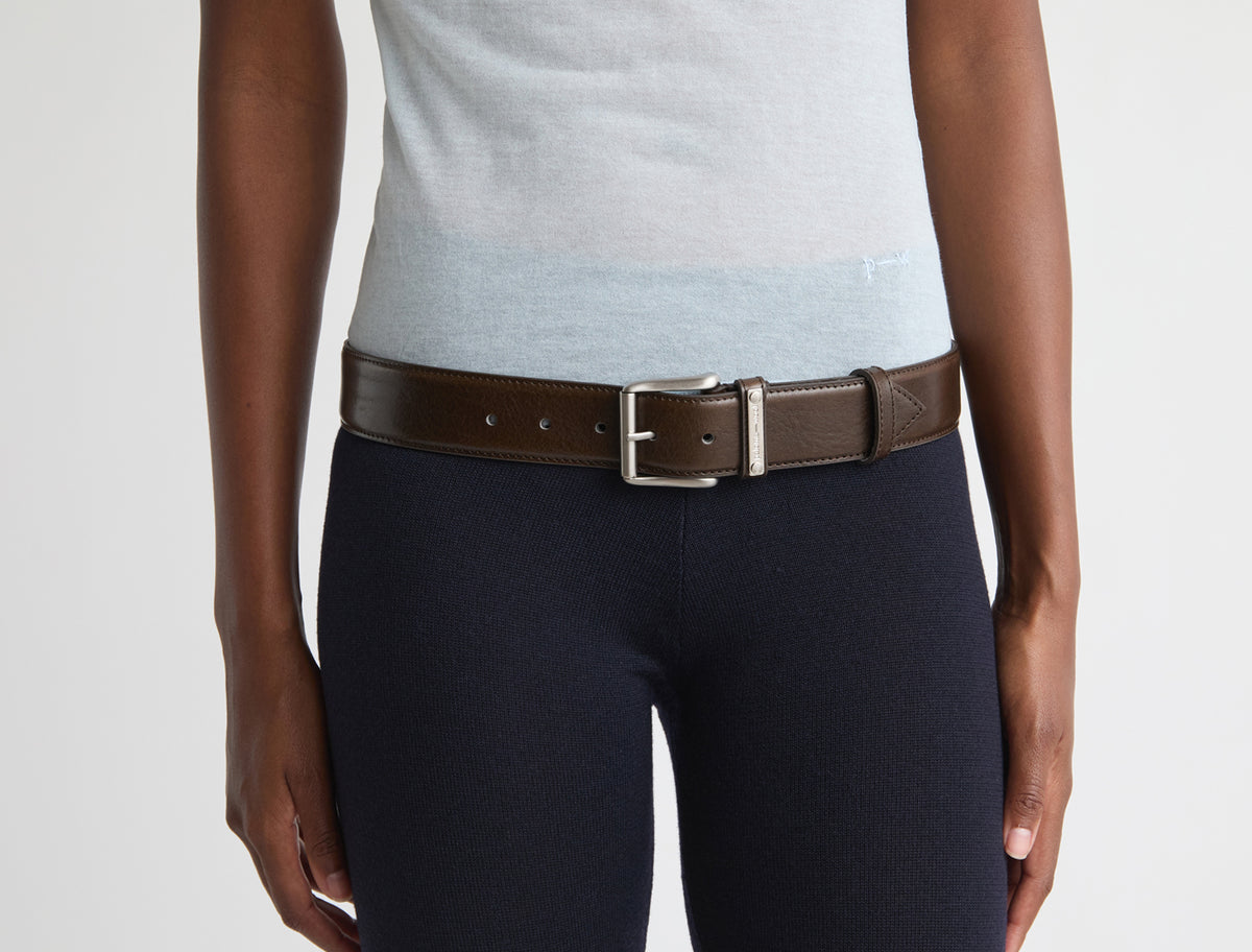 Juana belt custom plaque belt loop darkgrey