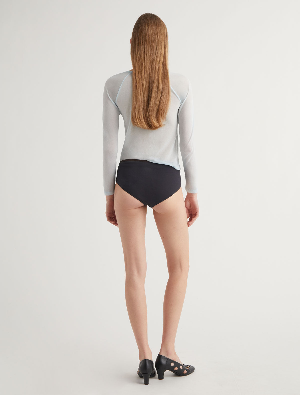 Cira high waisted briefs strap detailing darkgrey