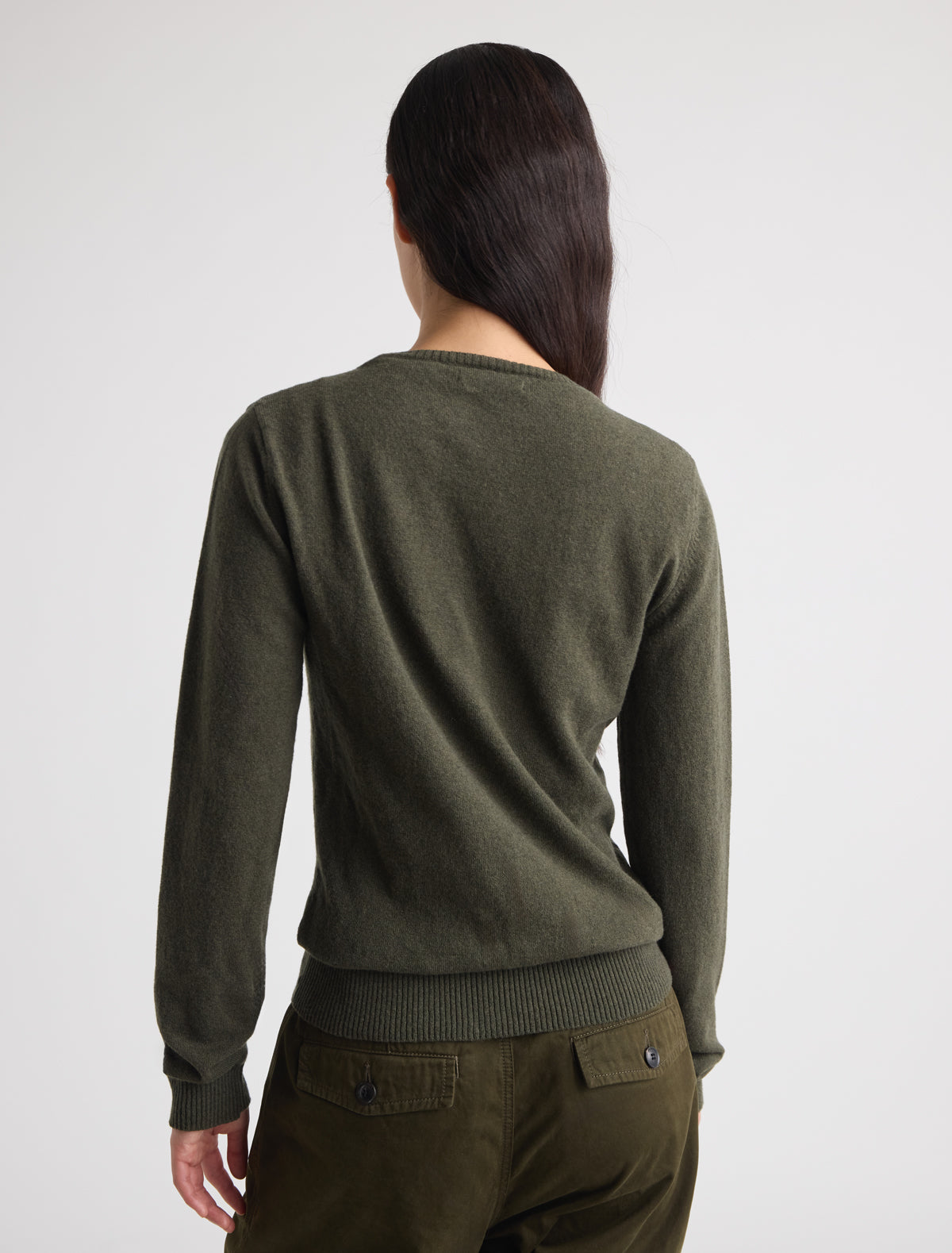 Donalti cardigan irregular button fastening khaki