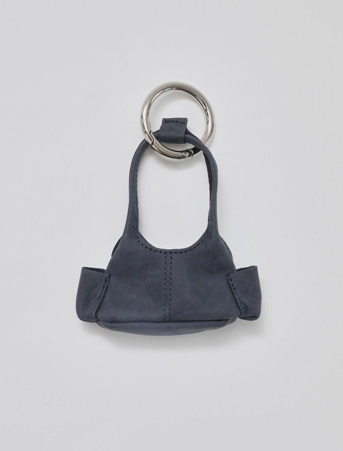 10 years miniature leather charm greyishblue