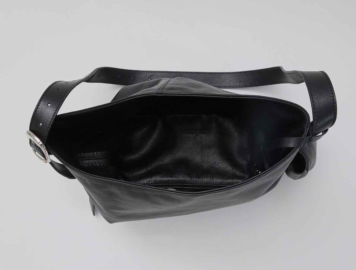 Mini campnou leather bag laptop black