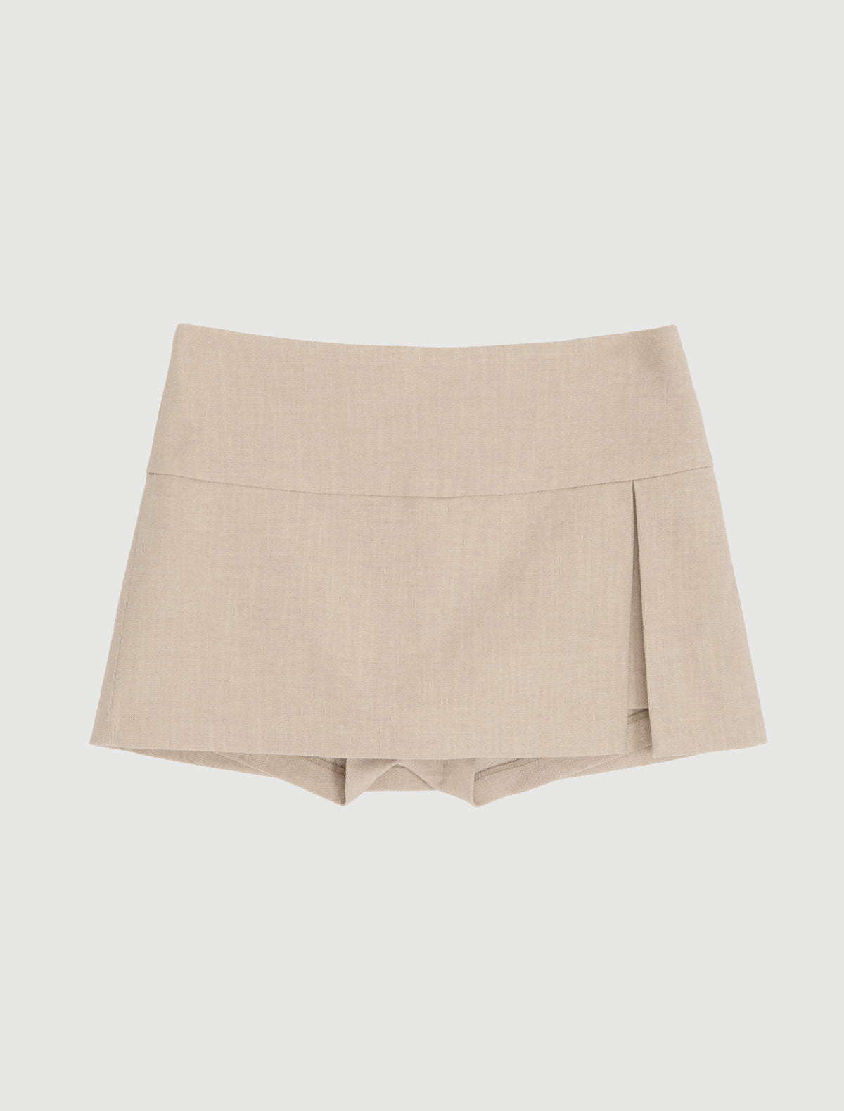 Evident shorts attached overskirt ecru