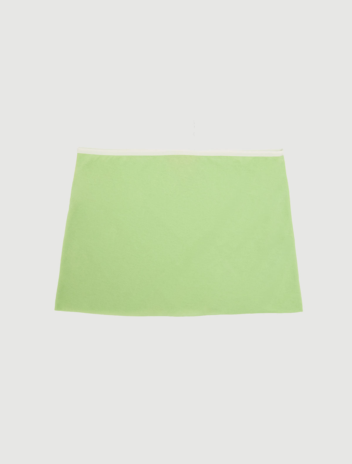Tina mini skirt contrast ribbon trim detail waistband green