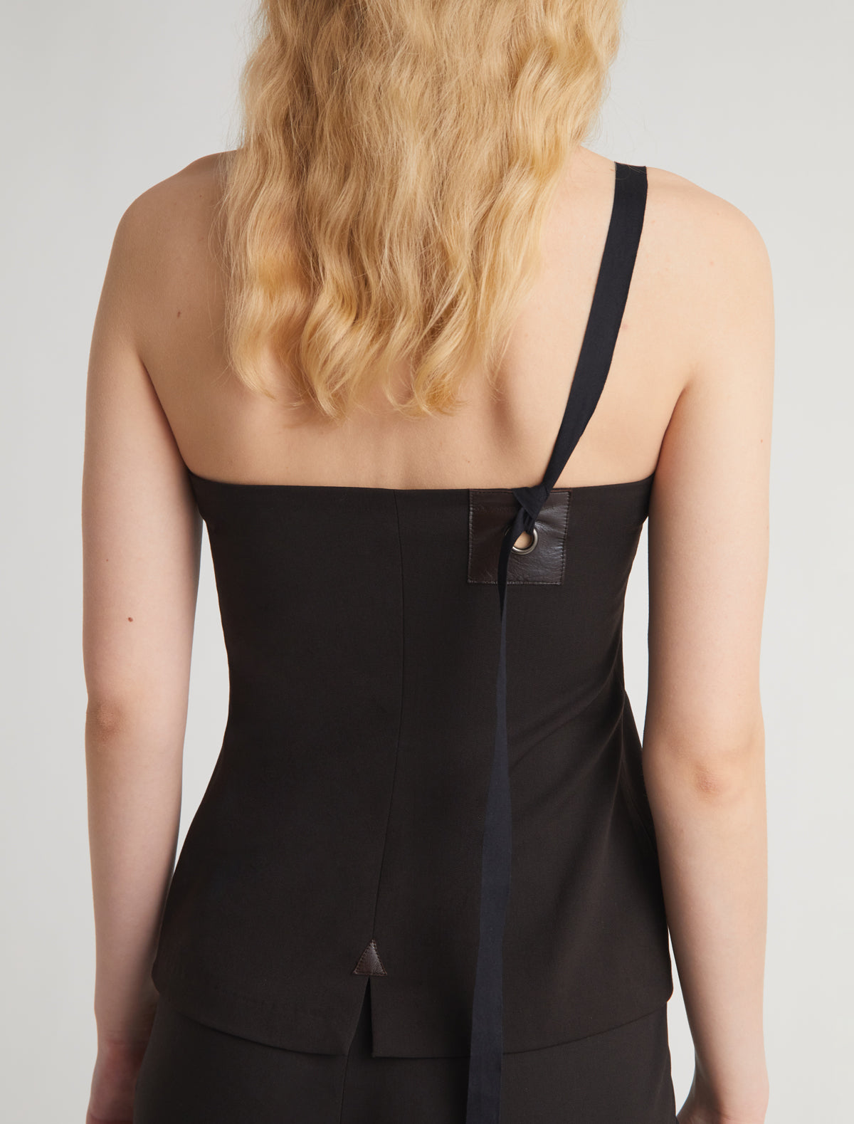 Lali bandeau top leather detail eyelet