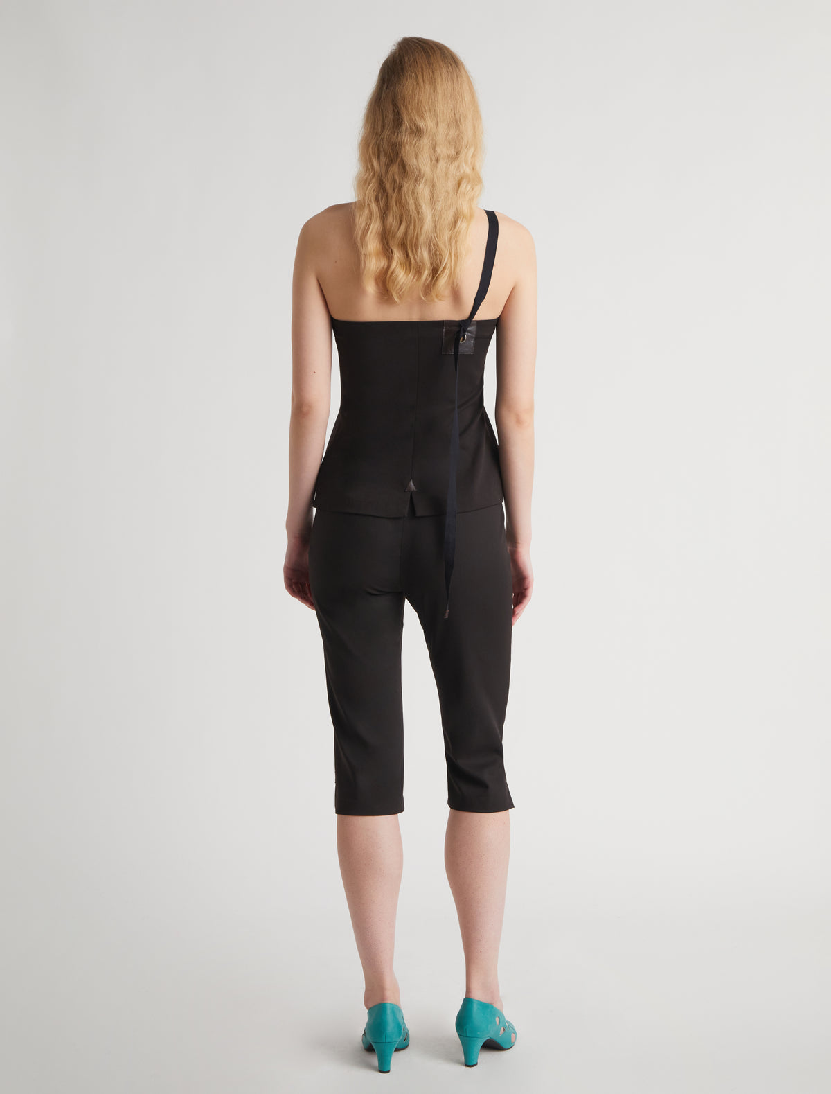 Lali bandeau top leather detail eyelet