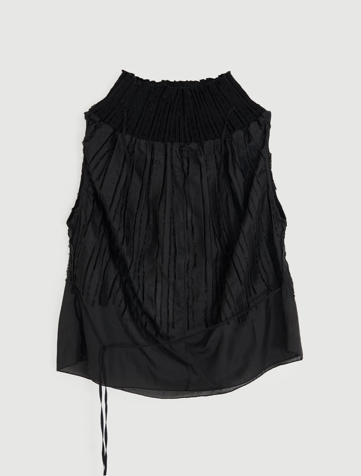 Lupe top halter top tie back fastening adjustable fit black