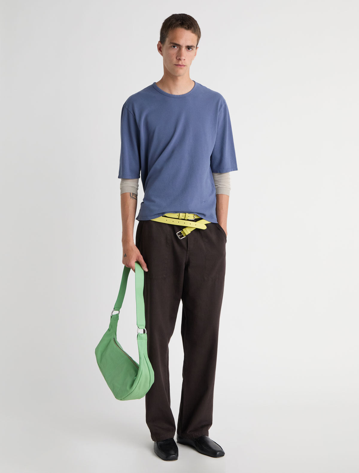 Maps short sleeve pique t shirt embroidery hem