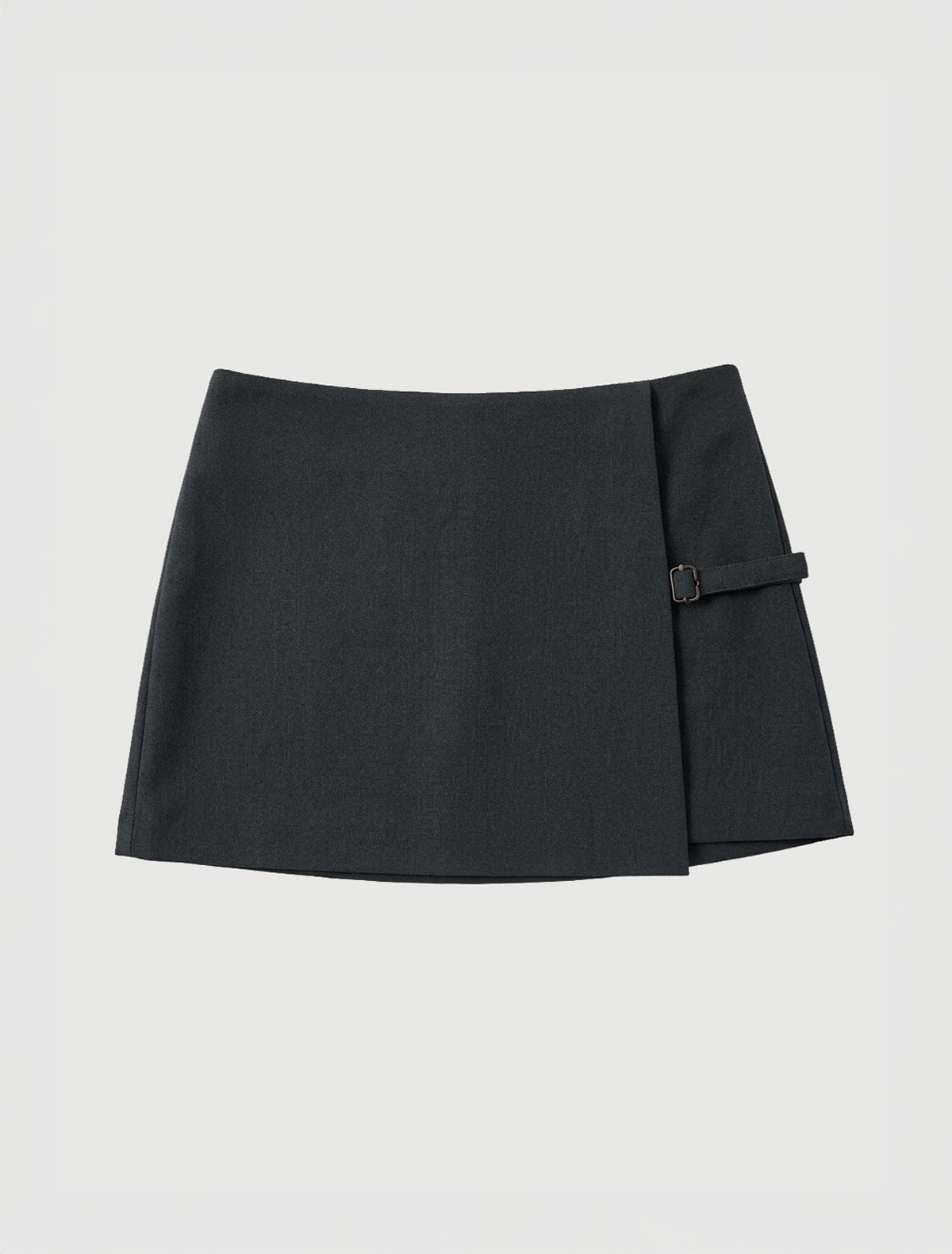 Mini archive mid rise shorts overlaping mini skirt grey