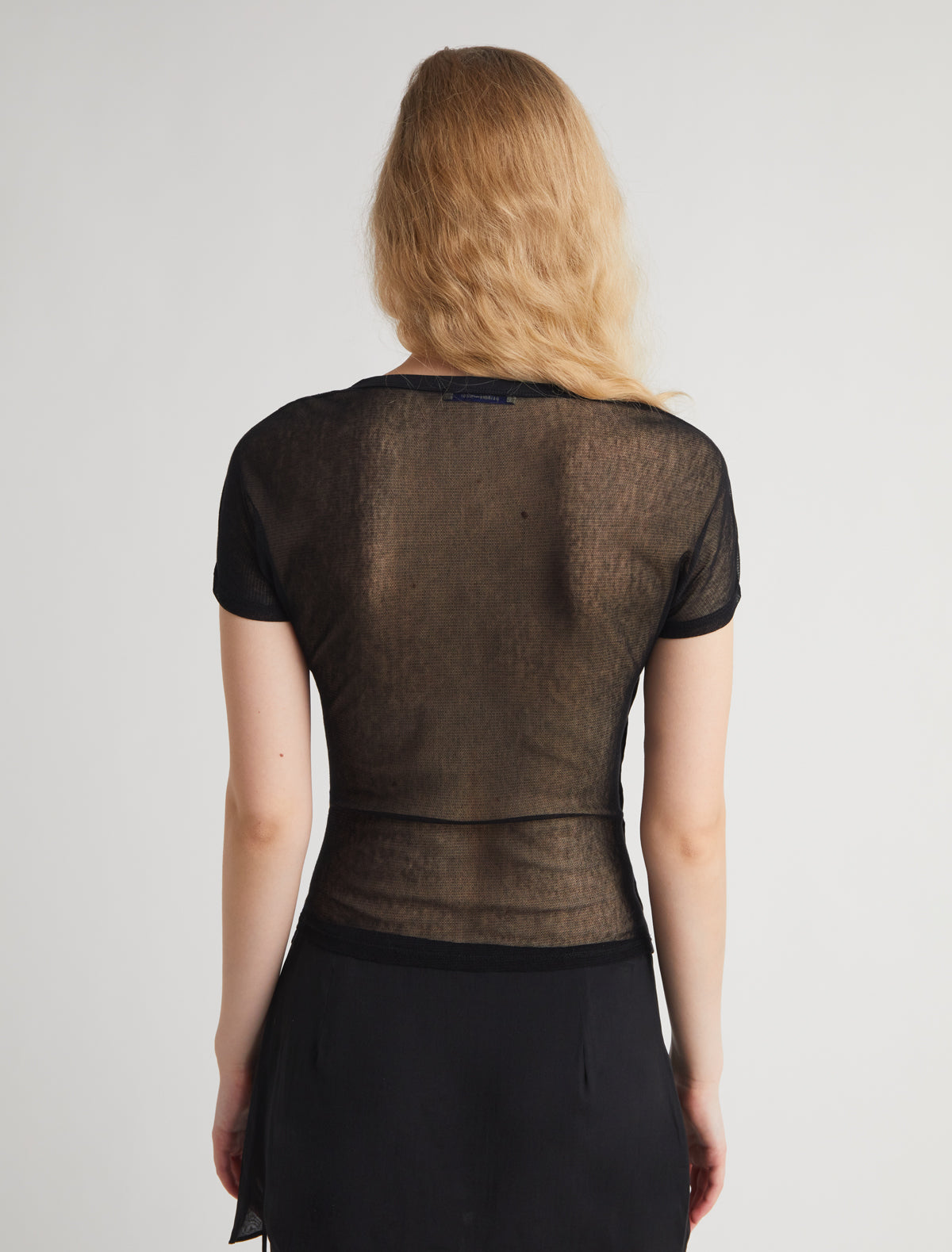 Olimpia crossed ranglan tulle top side snap closures black 2