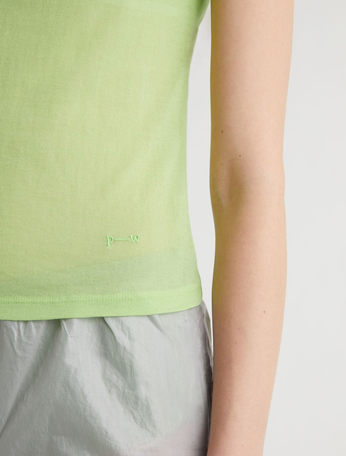 Omu delicate sheer top embroidery kiwi