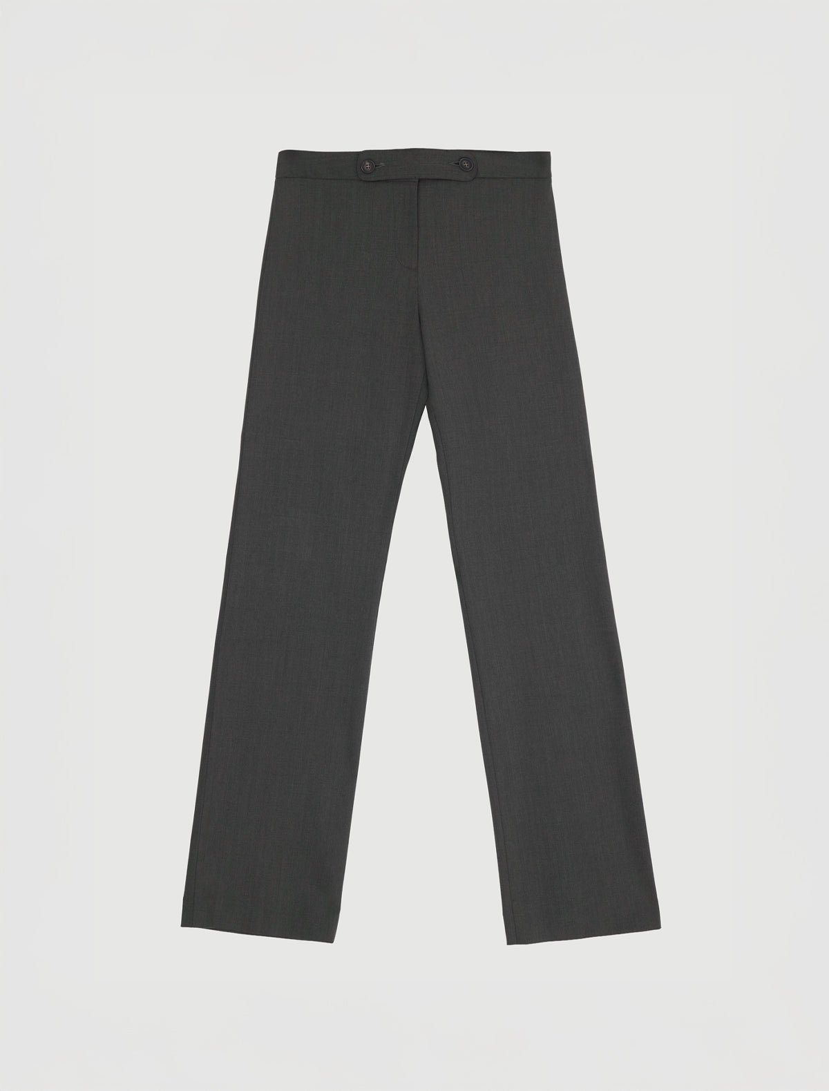 Manila straight leg trousers waistband detail contrast grosgrain tape