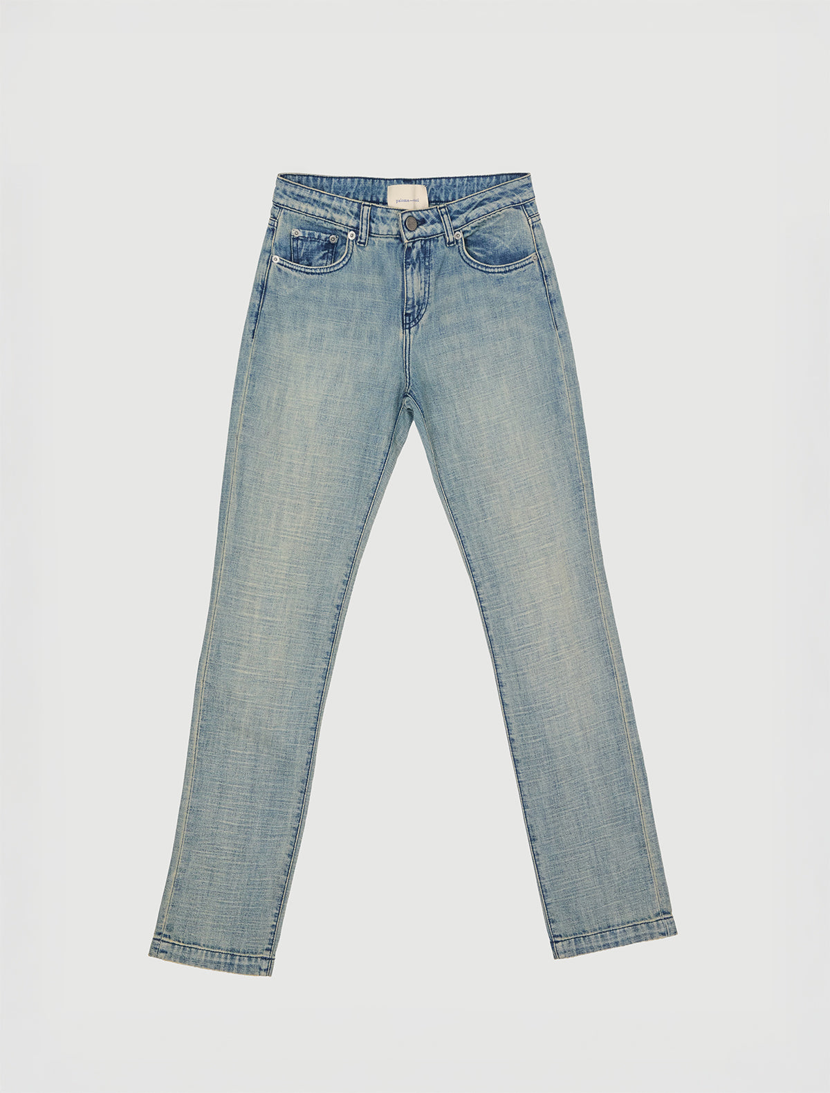 Meli straight denim trousers low waist