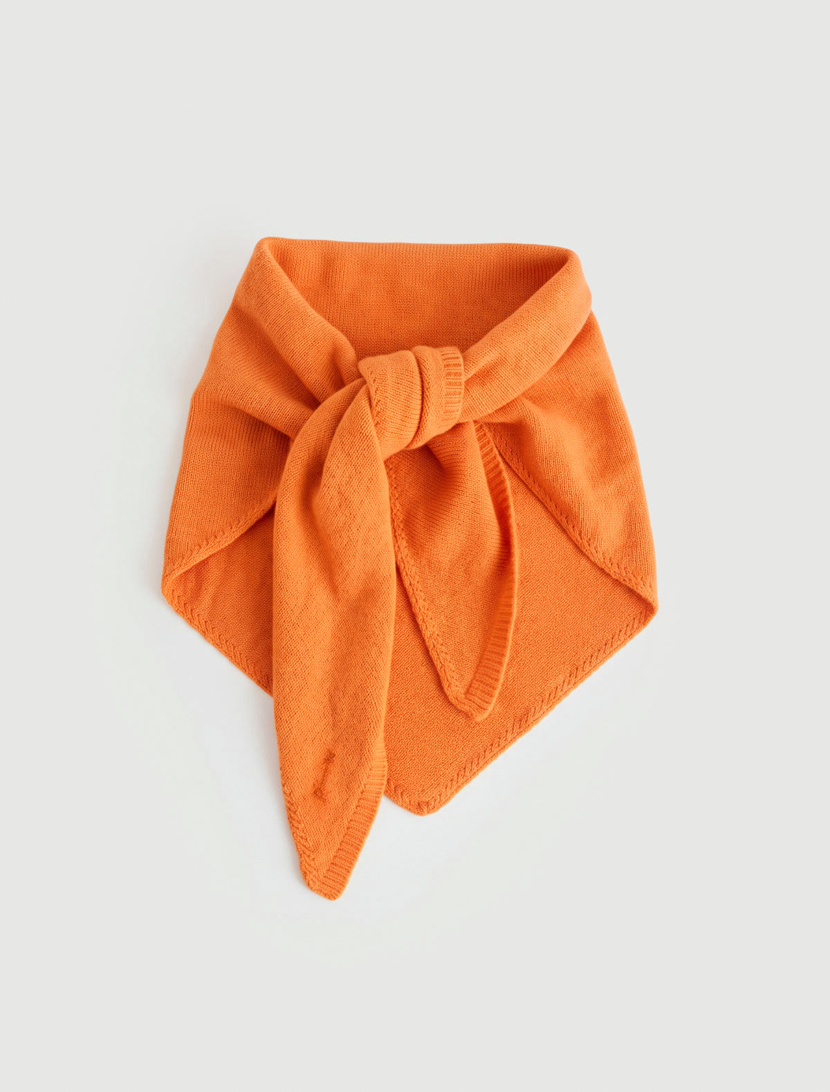 Prima soft warm wool triangle scarf orange