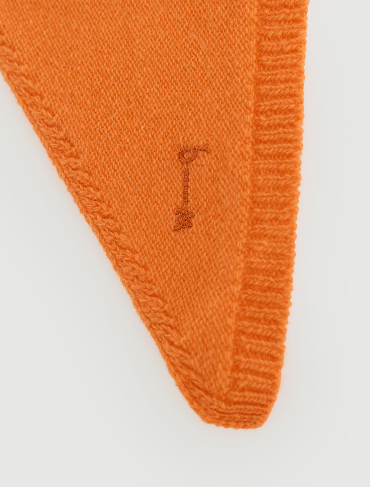 Prima soft warm wool triangle scarf orange