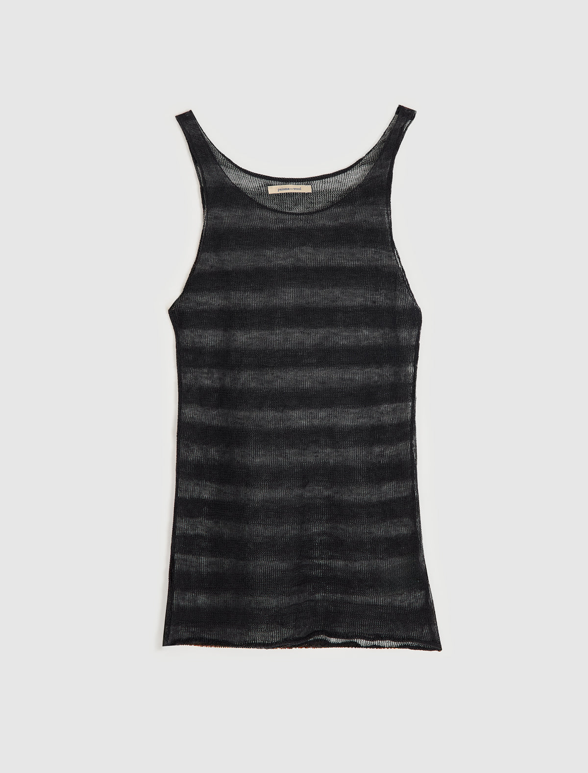 Dino striped effect knitted top black