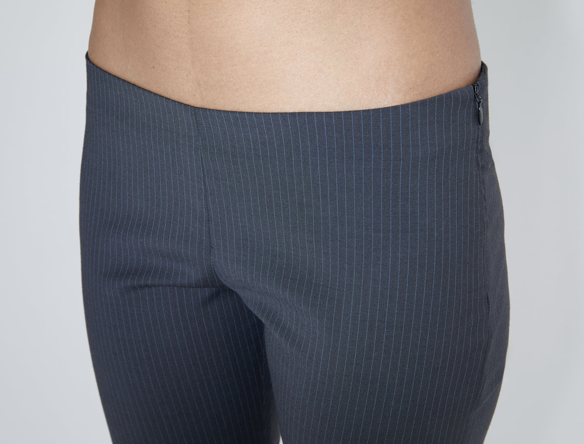 Low tinas striped cropped fabric pants