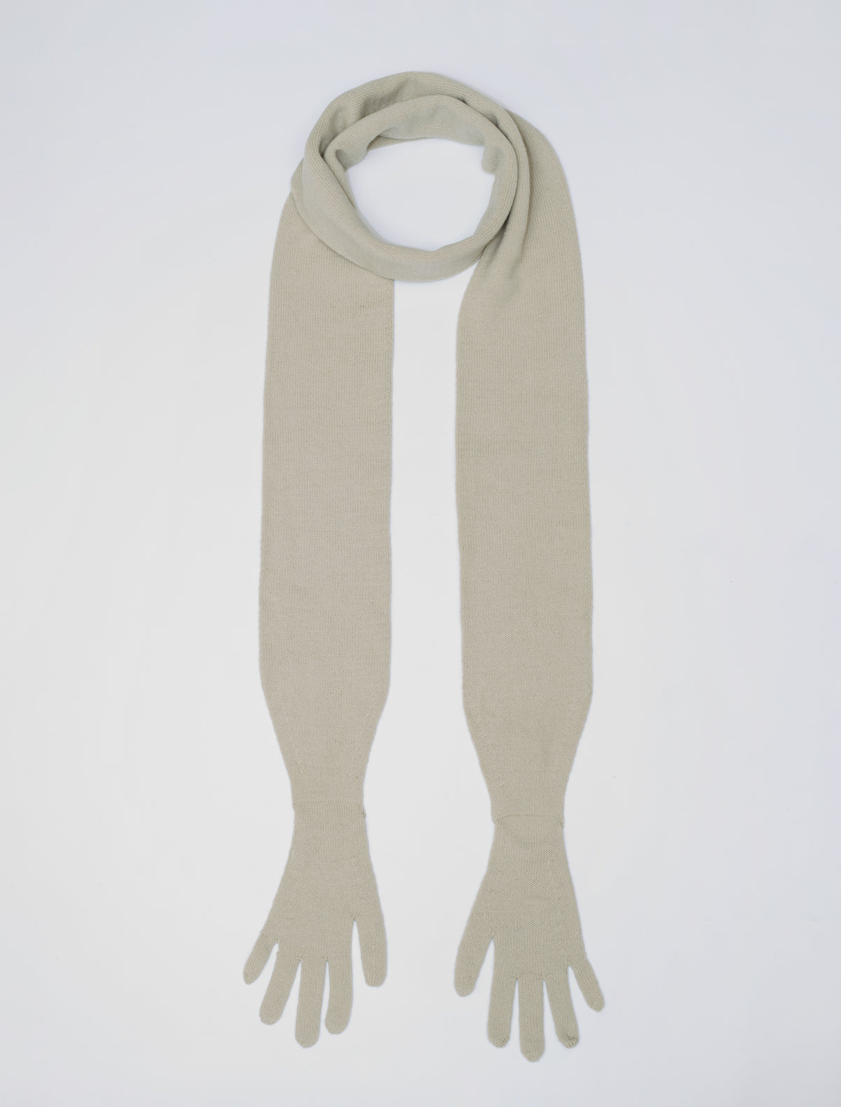 Flauta scarf gloves offwhite