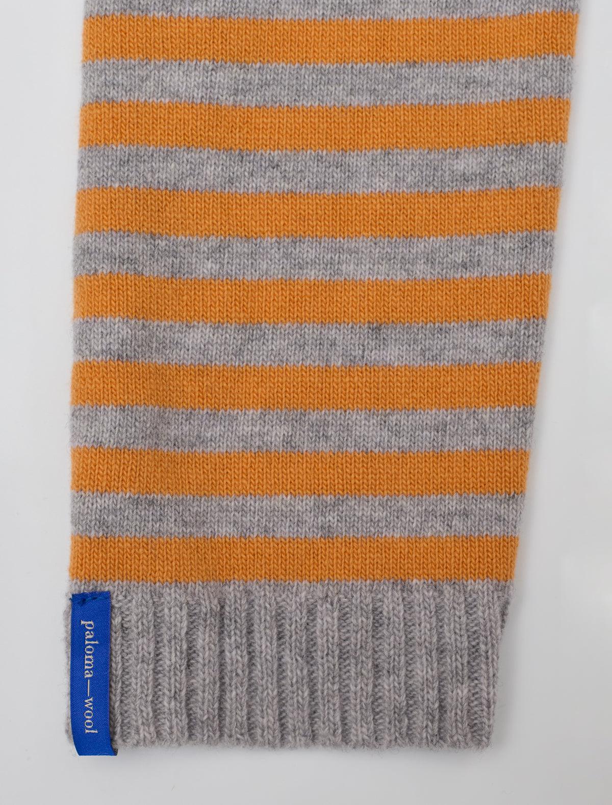 Bela warm wool striped scarf orange