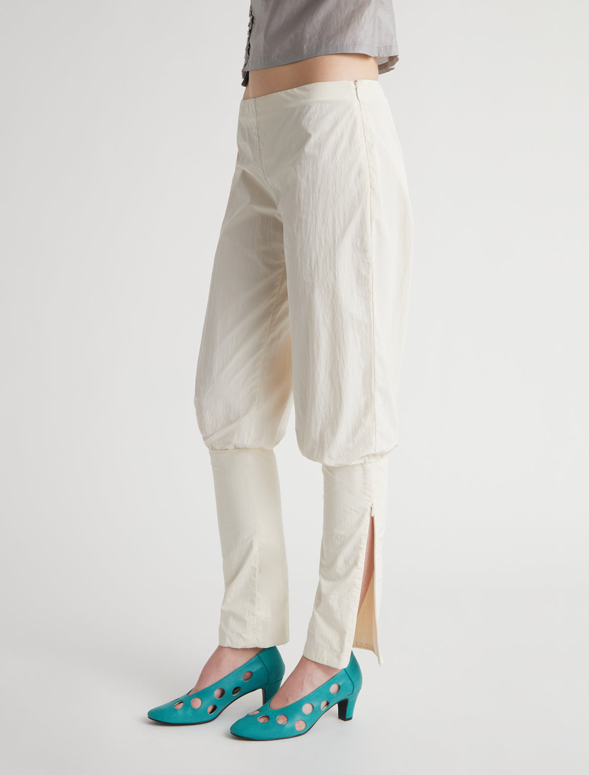 Smint nylon trousers fitted calf