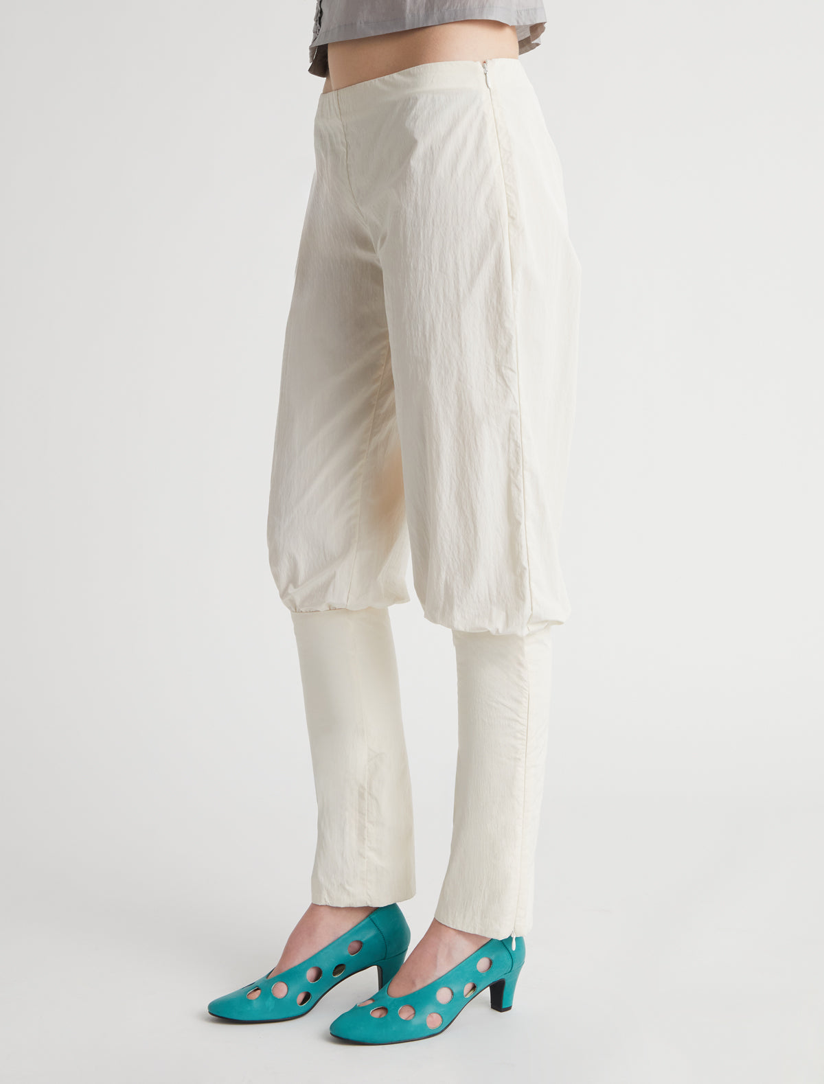 Smint nylon trousers fitted calf