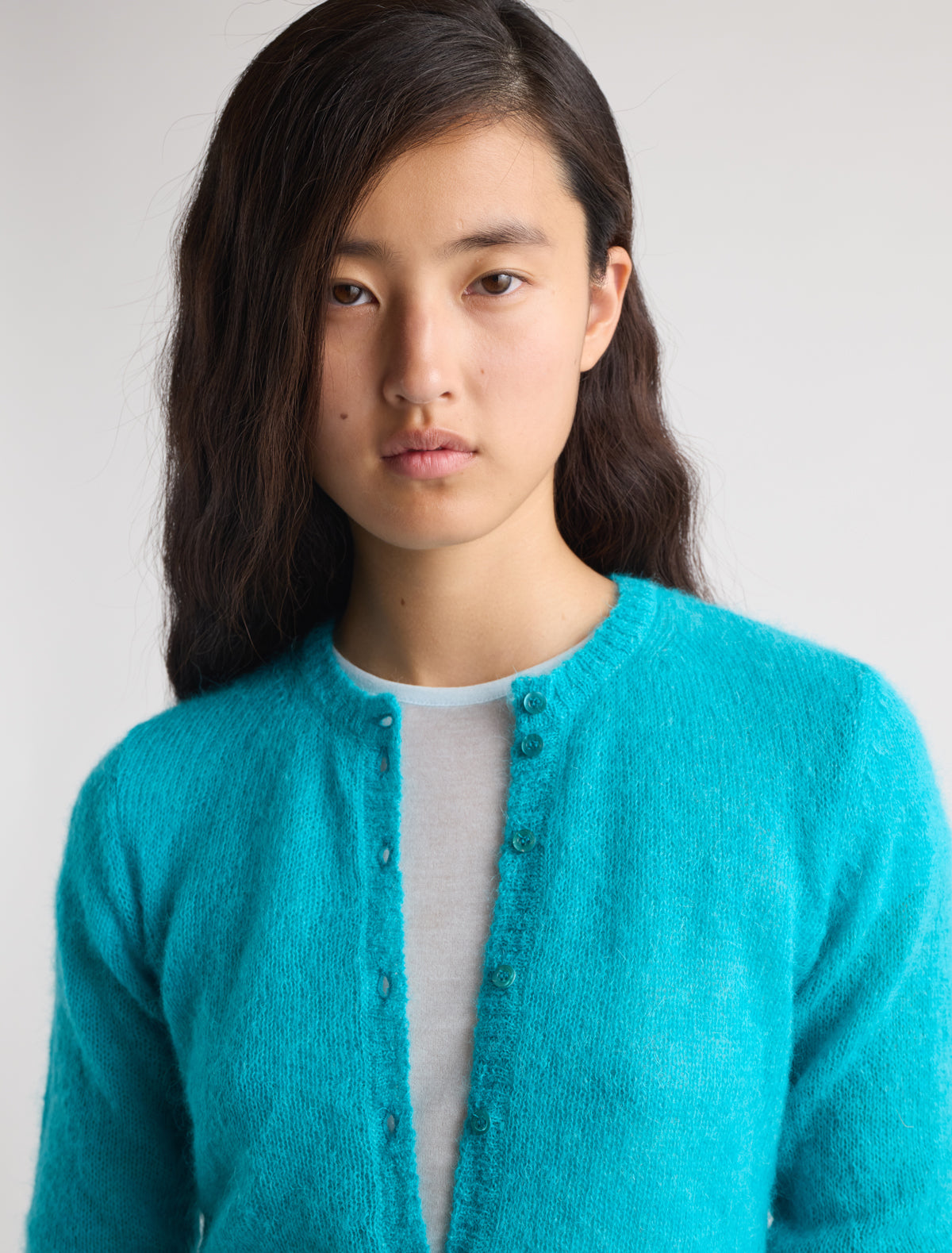 Tantal round neck cardigan blue