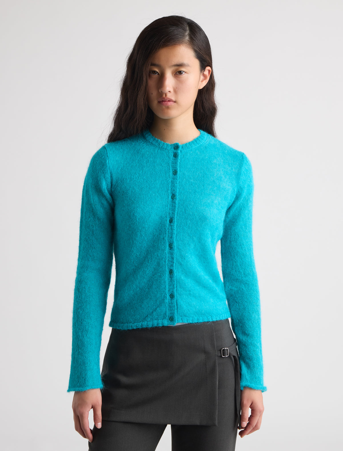Tantal round neck cardigan blue