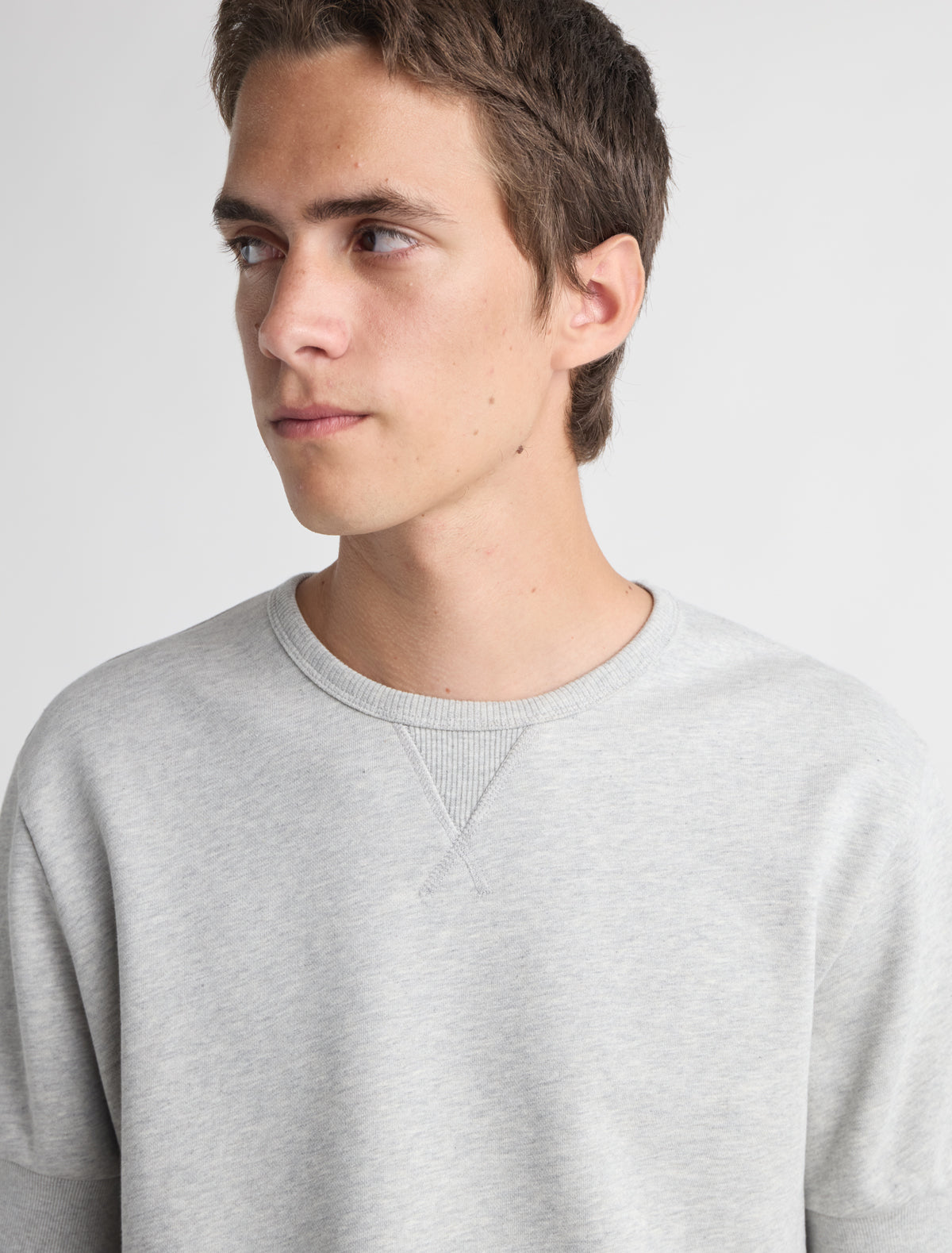 Gerani short sleeve sweatshirt ribbed cuffs hem