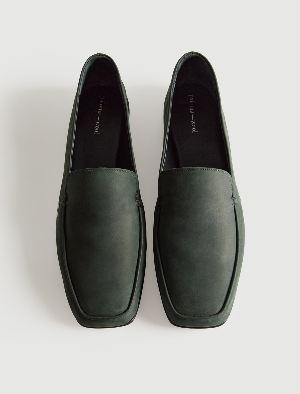Micaela b mens leather loafer darkgreen