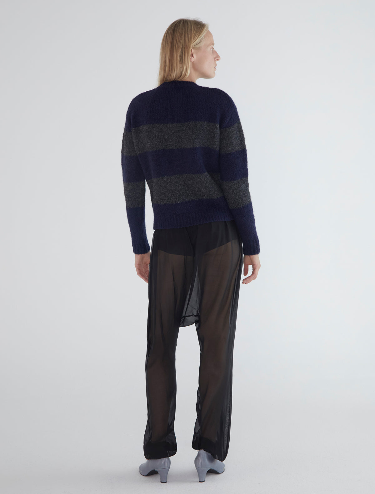 Wally striped heavy knit sweater