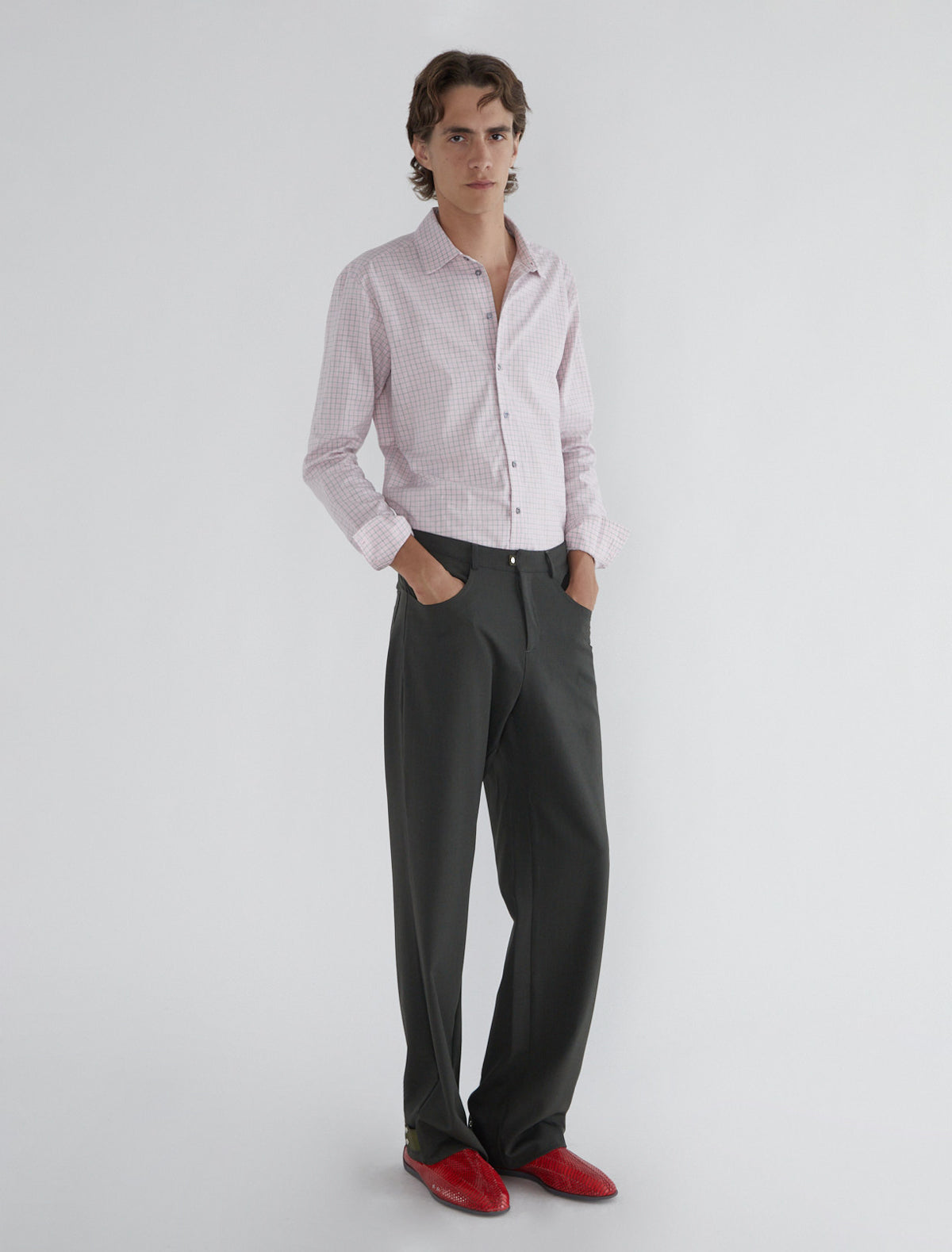 Finita men striped shirt pink
