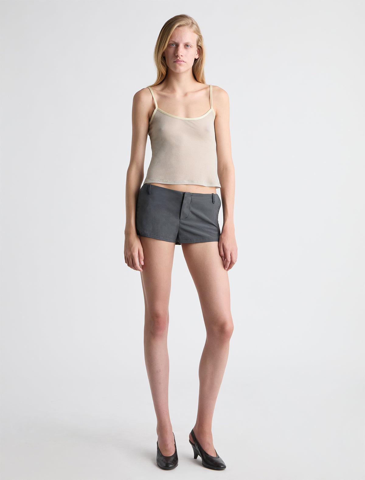 Nasem strappy top lingerie details ecru