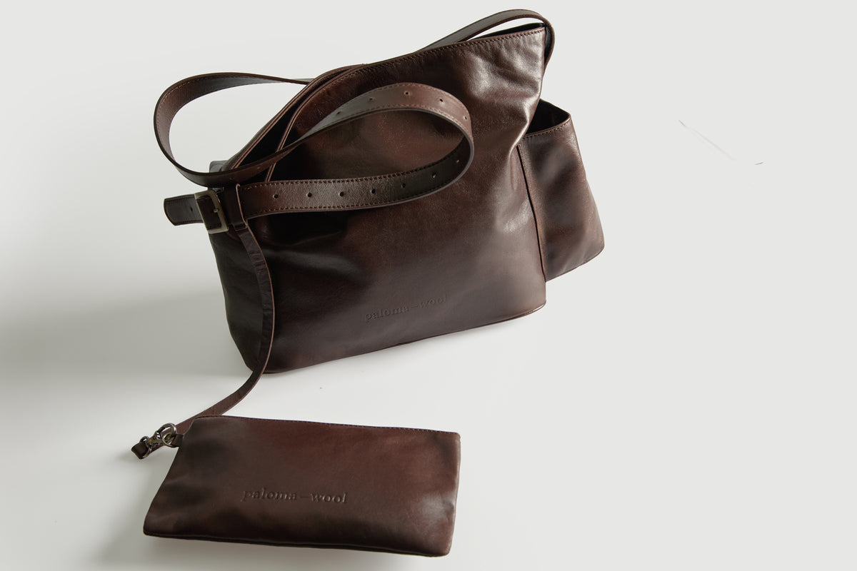 Mini campnou leather bag brown