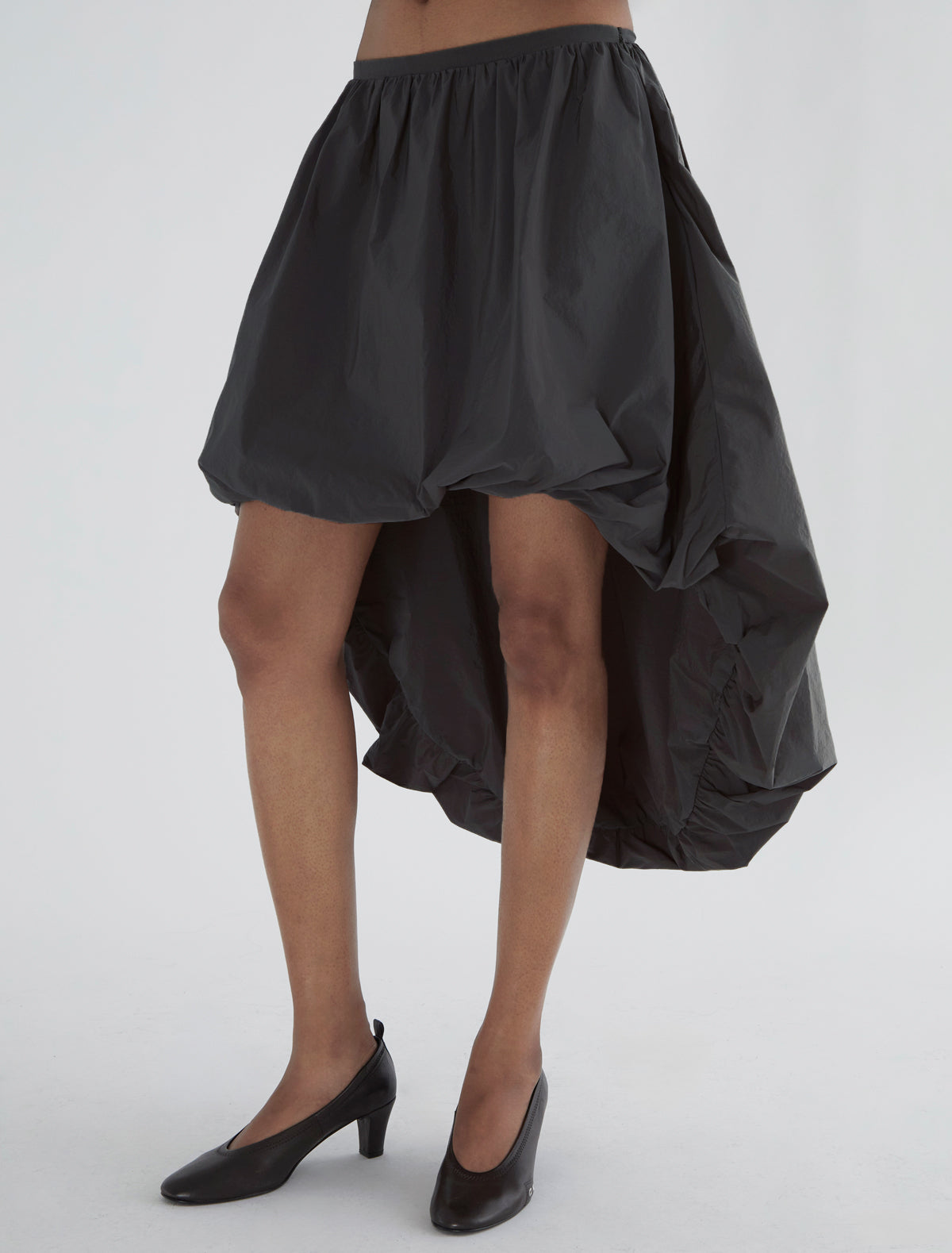 Fanquir puffed nylon skirt