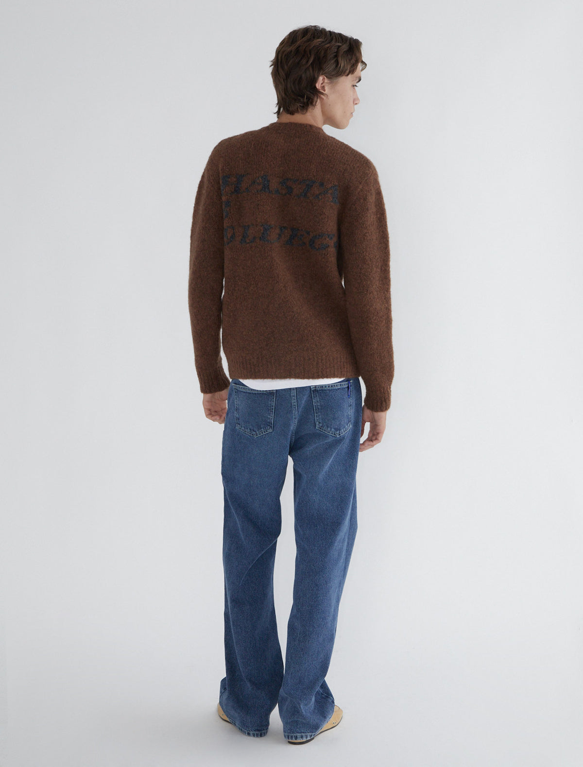 Hasta luego zip b men cardigan intarsia back