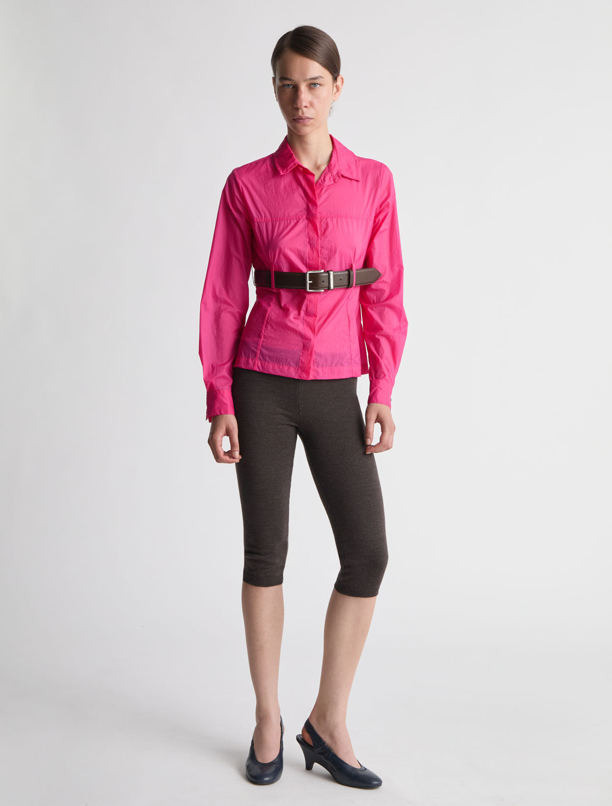 Saloma below the knee knitted leggings brown