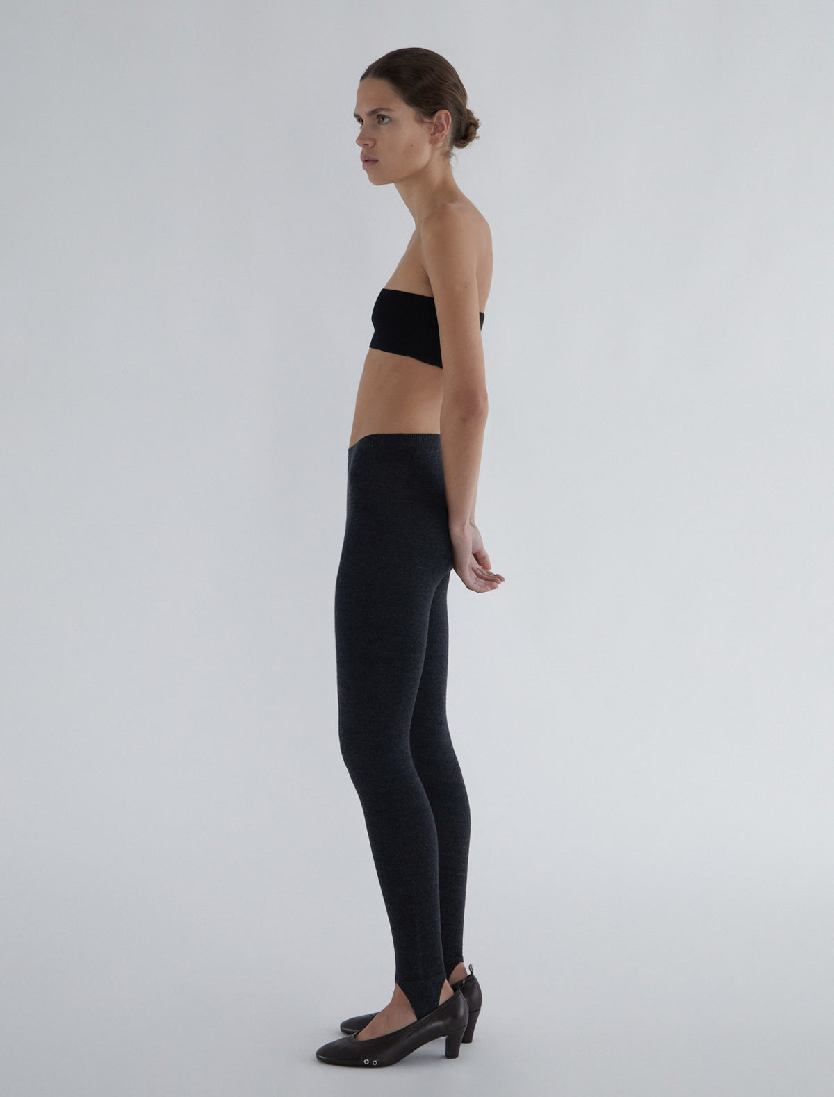 Gustava fuseau tricot pants wool grey