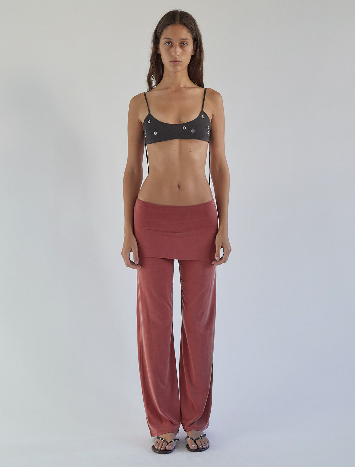 Alexia pants miniskirt cupro pants terracotta