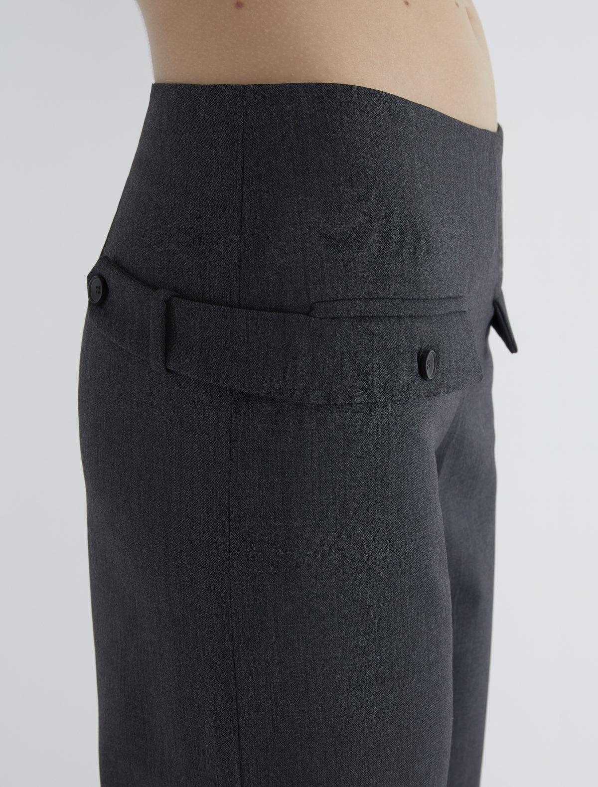Belts tailored trousers front flap pockets