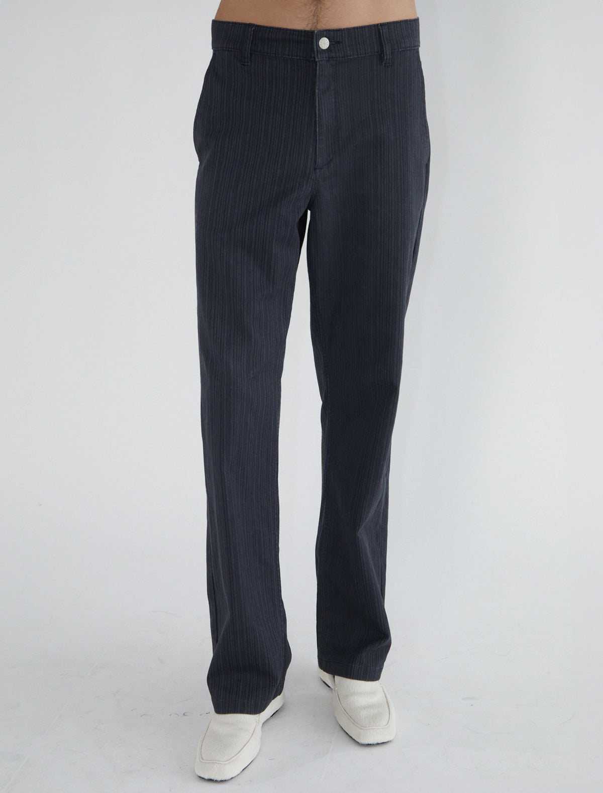 Ensu men striped five pockets trousers